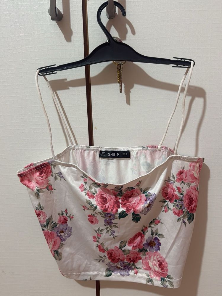 Floral Crop Top - Shein
