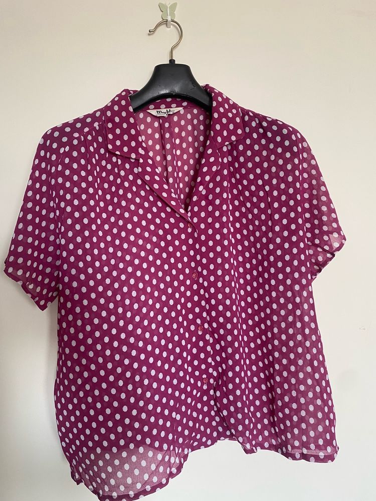 Polka casual shirt 🌸