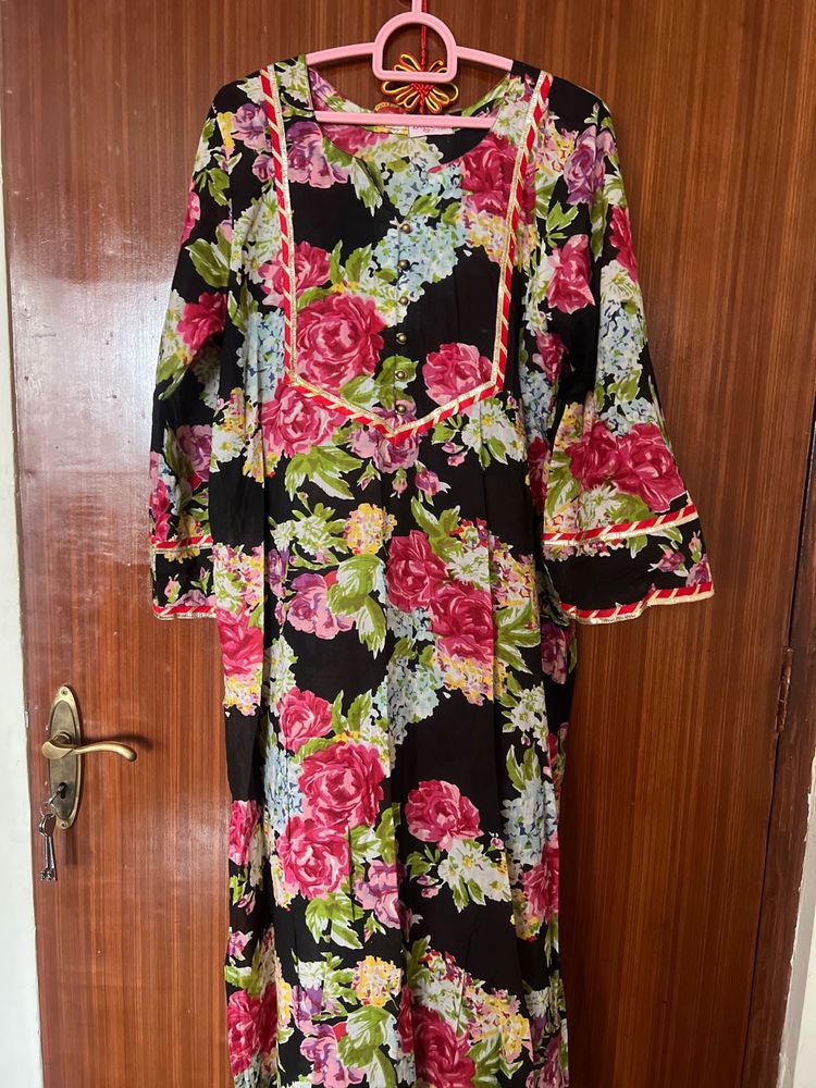 Floral Print Kurta