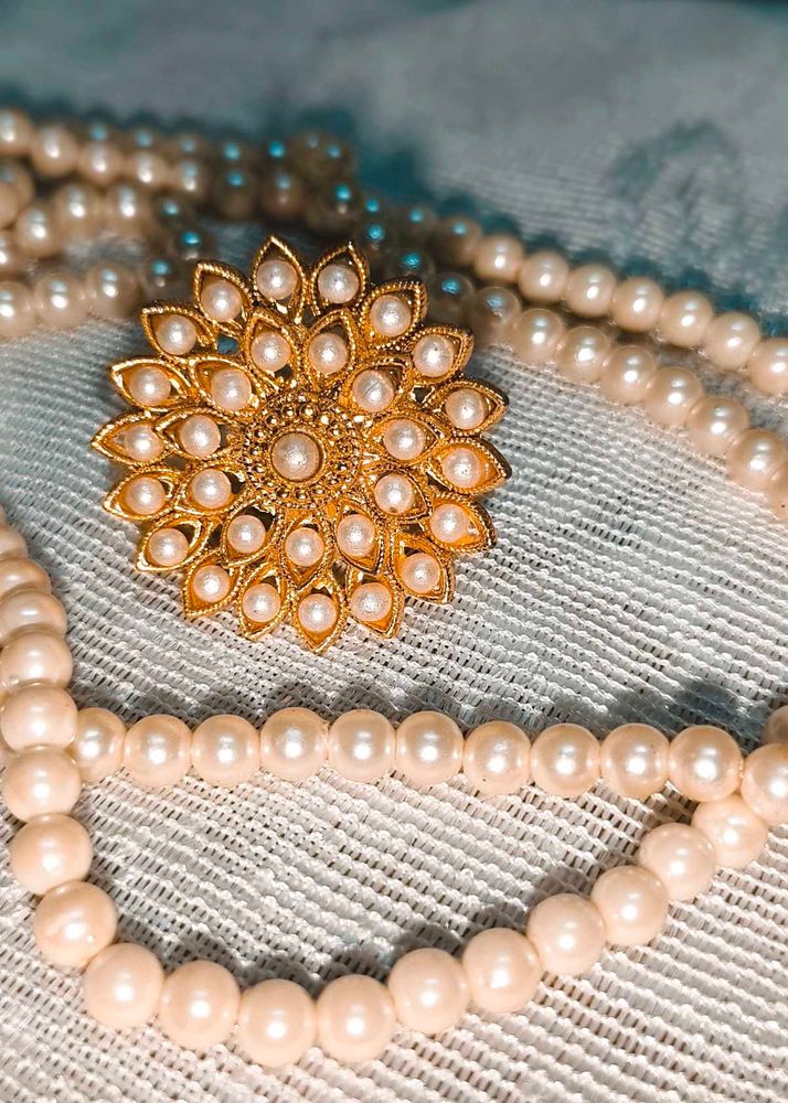 🎁Buy 2 Get 1 Free 🎁Pearl &amp; Gold Ring