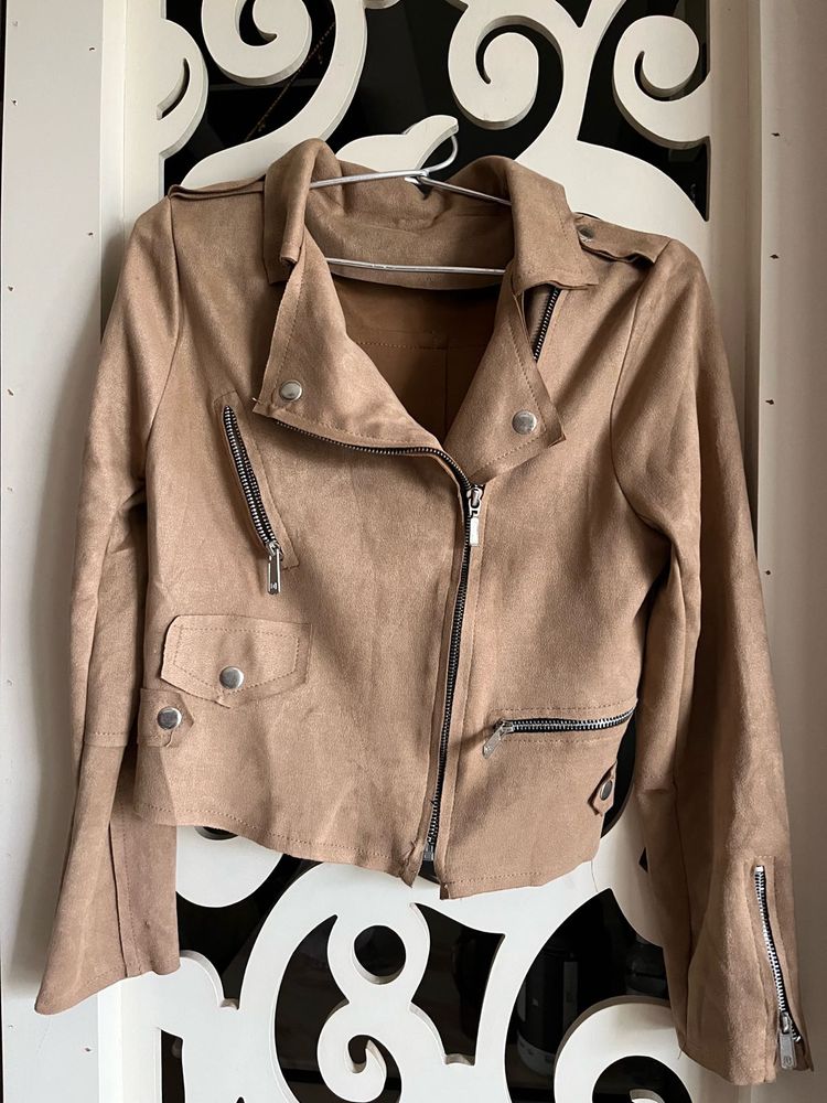 Tan Biker Jacket