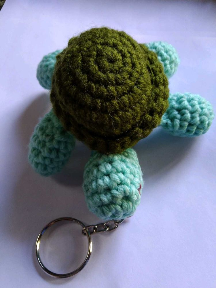 Crochet Turtle Keychain