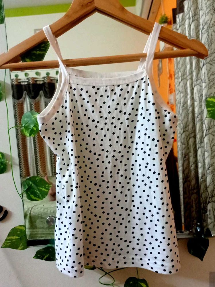 White On Black Dots Inner 6 To 7 Age