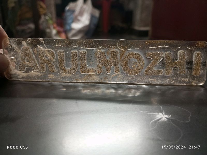 Resin Keychain Name