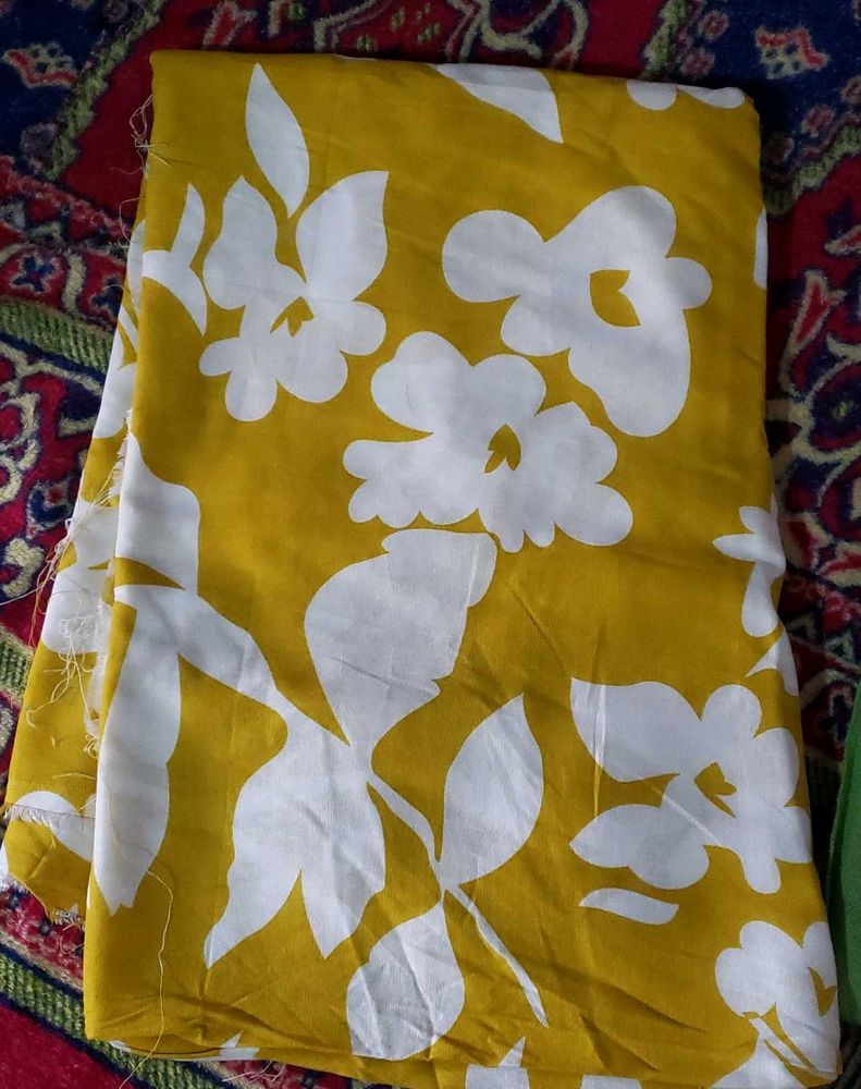 Floral Mustard Fabric
