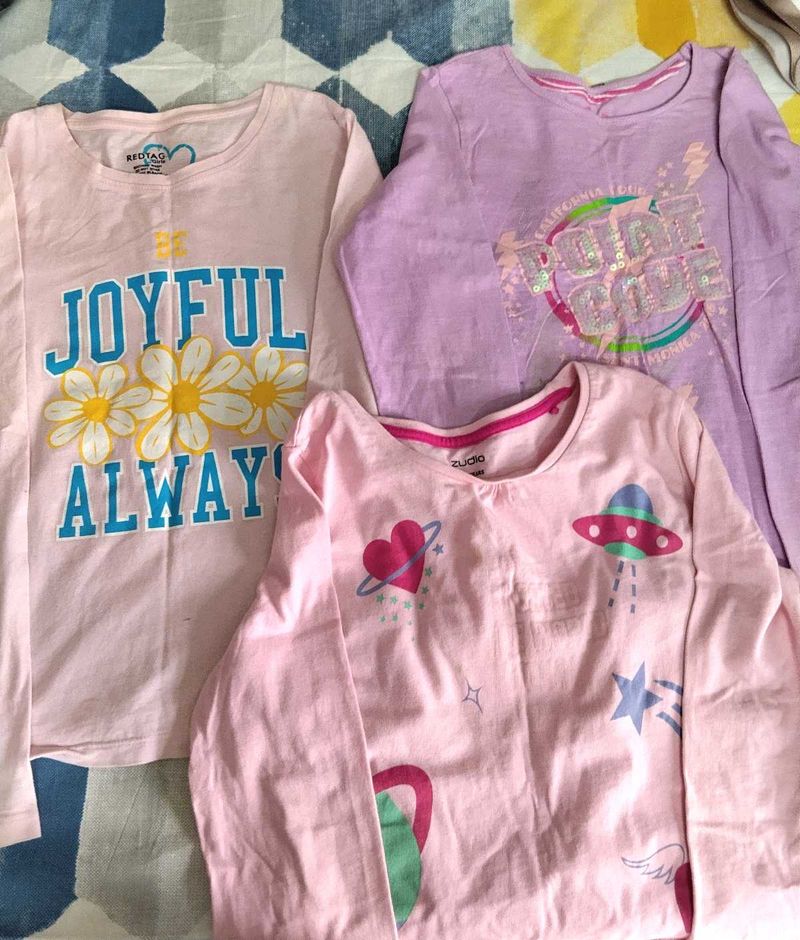 Girls Long Sleeve Tops Bundle with leggings