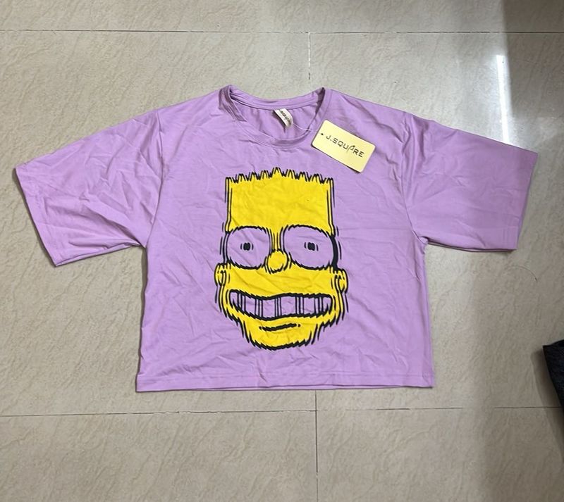 oversized crop Simpson Graphic Tee