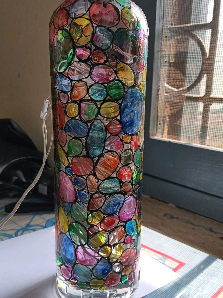 Designer Glass Bottle For Decor