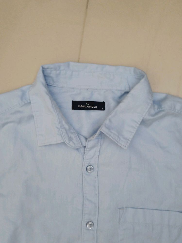 Highlander Men&#39;s Blue Branded Shirt