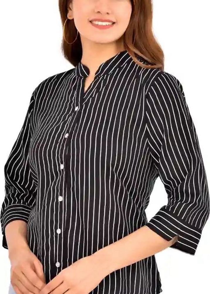 Women Formal &amp; Casual Black Shirt