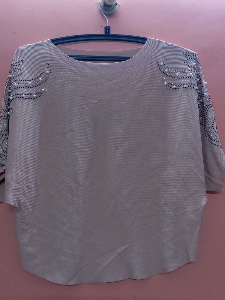 Embellished Sleeve Top