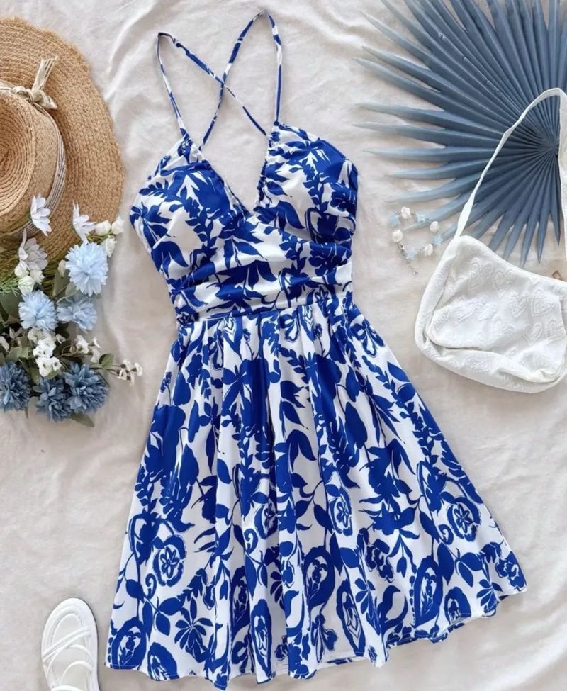 Blue Floral Sundress