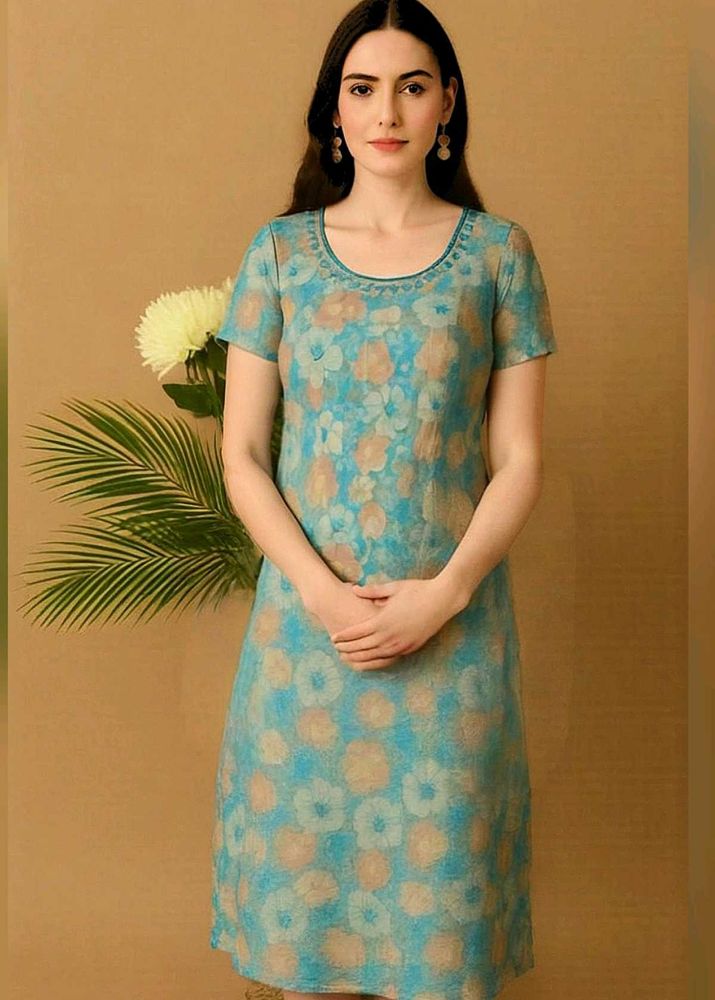 3D Floral Print Kurti