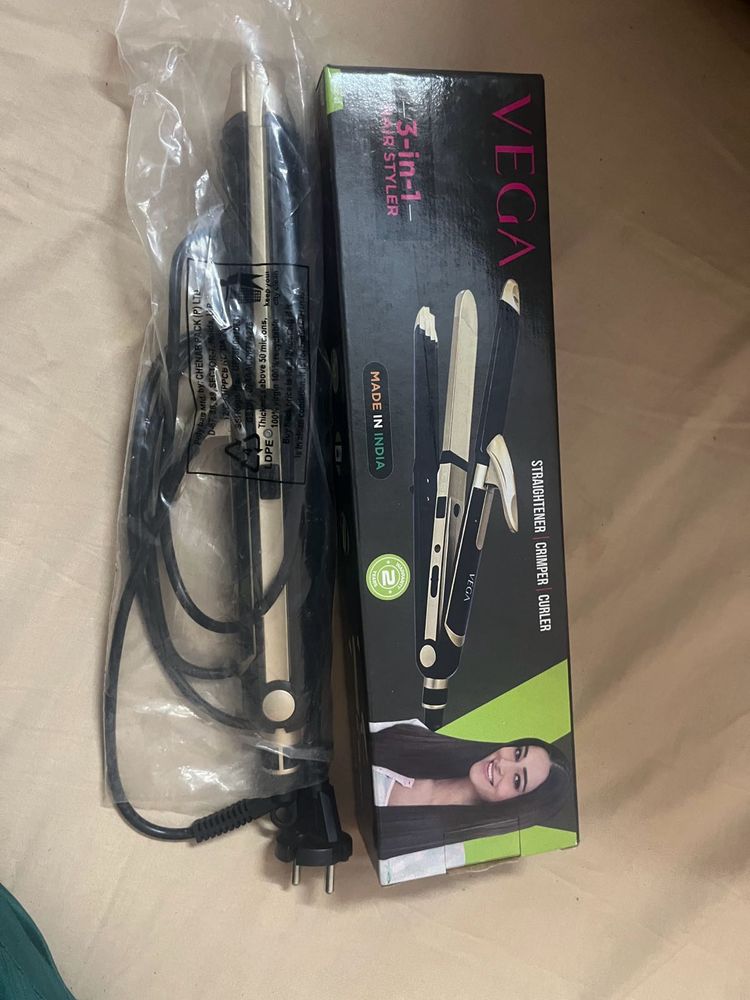 Vega 3 In 1 Hair Straightener, Curler &amp; Crimper