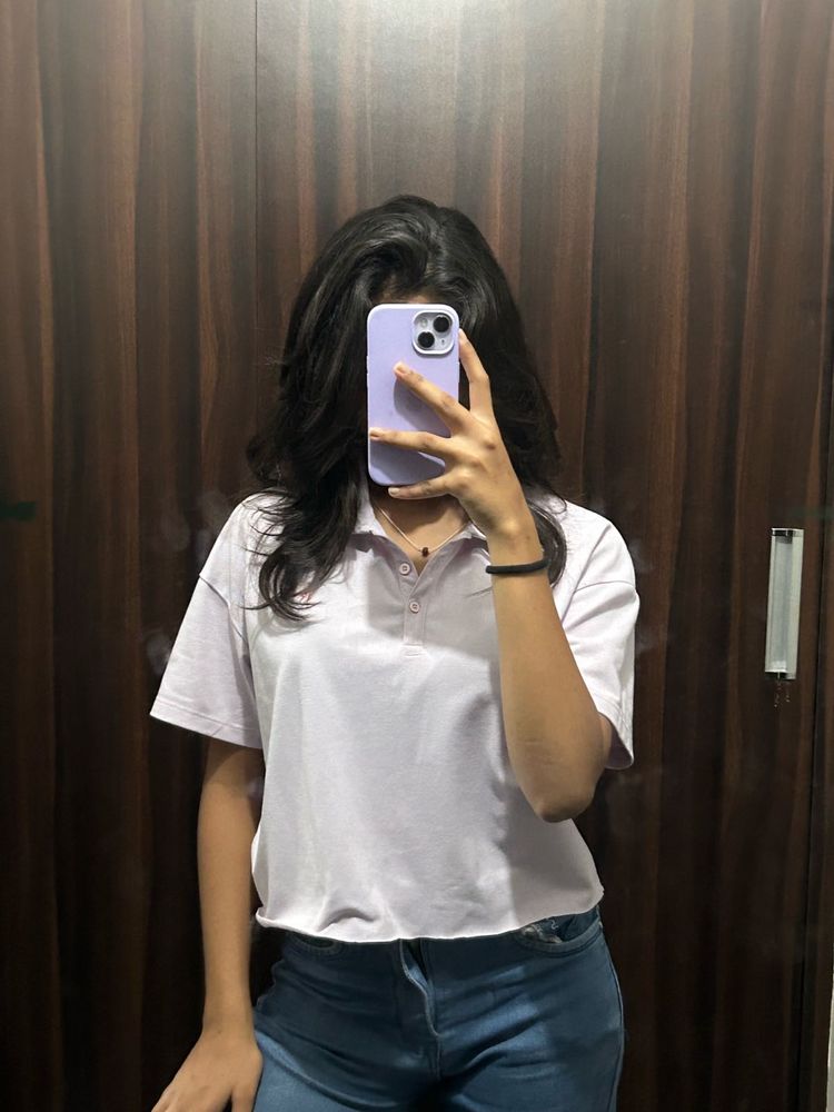 Cute Cropped Polo Top