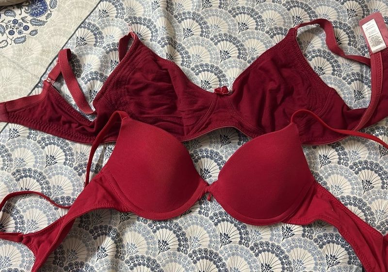 Red Bras - Set of Two