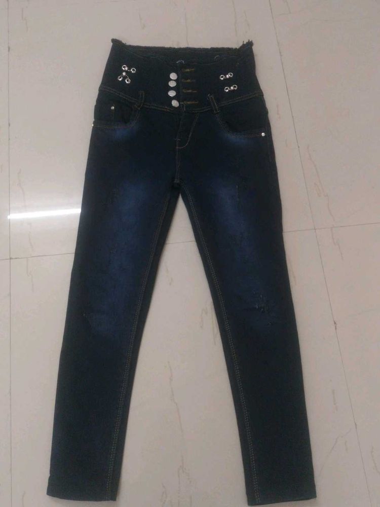 Stylish black denim jeans
