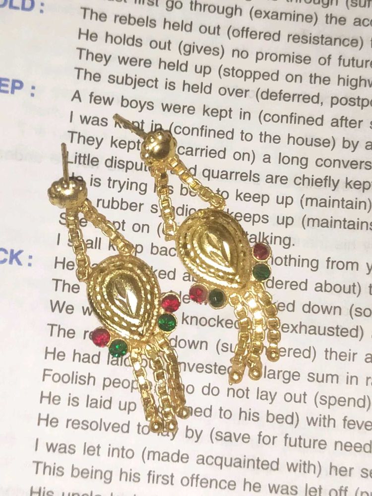 Gold Tone Dangle Earrings