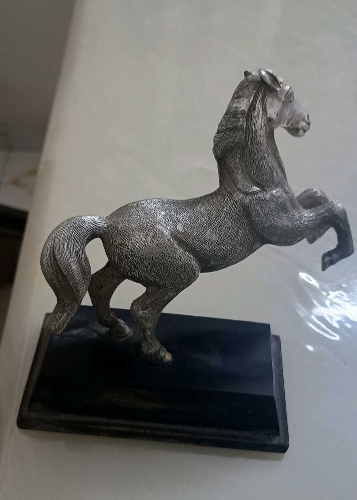 Vintage Silver Horse Statue