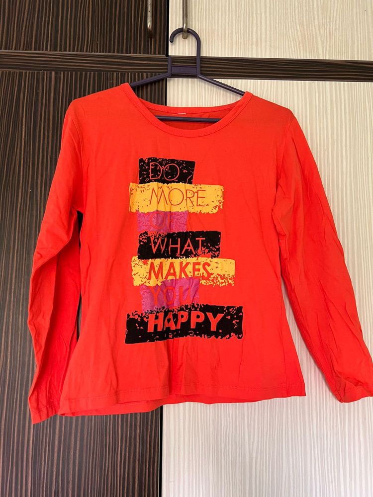 Orange Full Sleeves Shirt