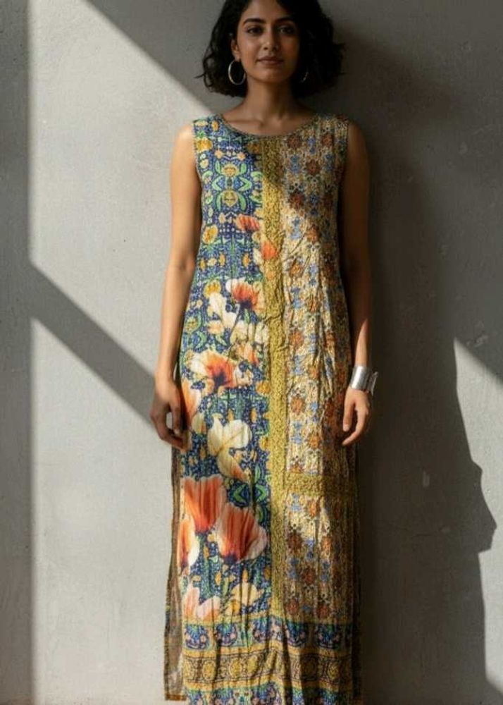 Vibrant Geometric &amp; Abstract Print Kurta