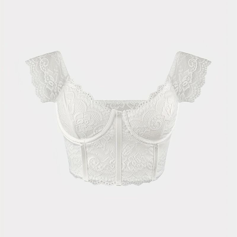 Lace Bustier Crop Top