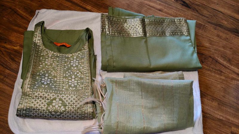 Olive Green Salwar Kameez Suit