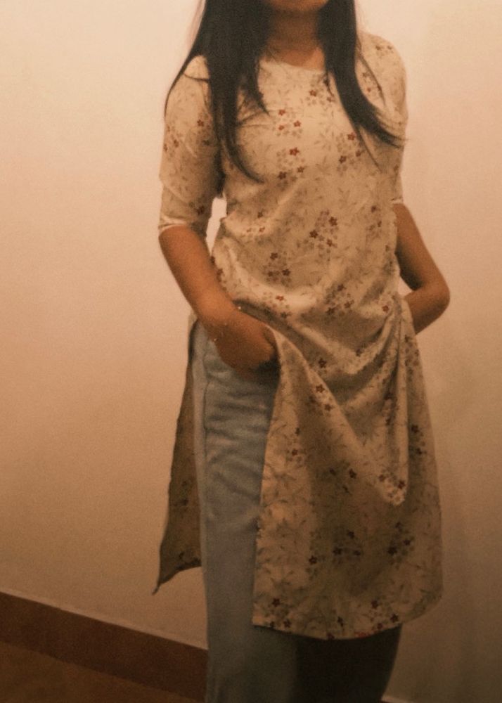 Floral Print Kurta