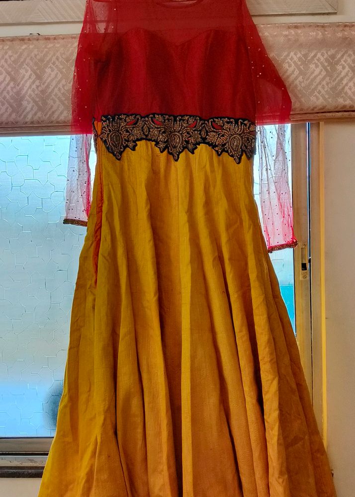 Yellow Red Gown