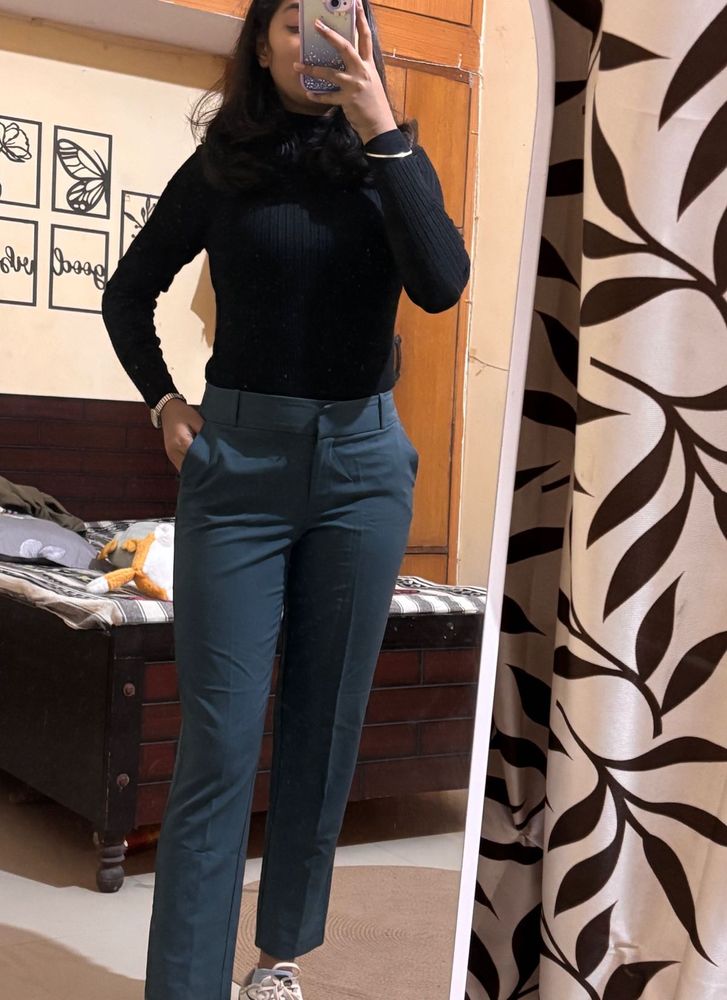 Green Straight Leg Pants