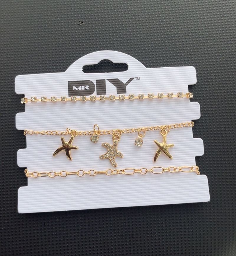 Gold Starfish Anklet Set🩷
