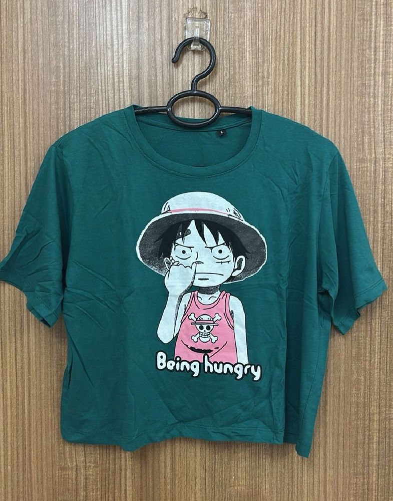 Luffy One Piece Dark Green Tee