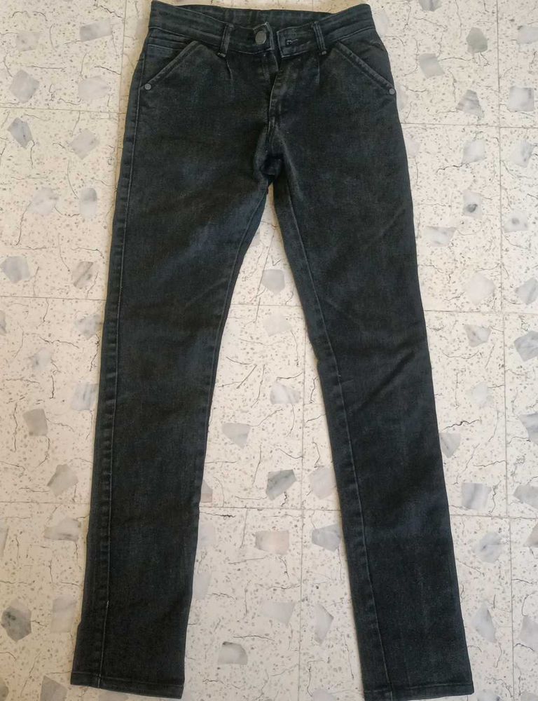 Dark Gray Denim Jeans