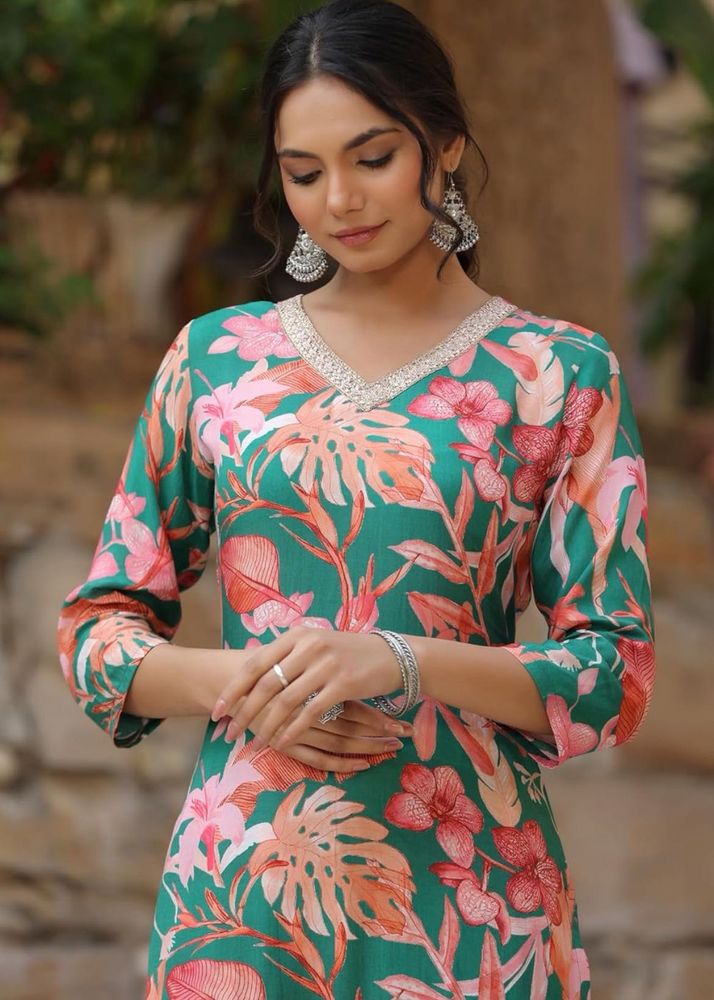 Floral Print Kurta