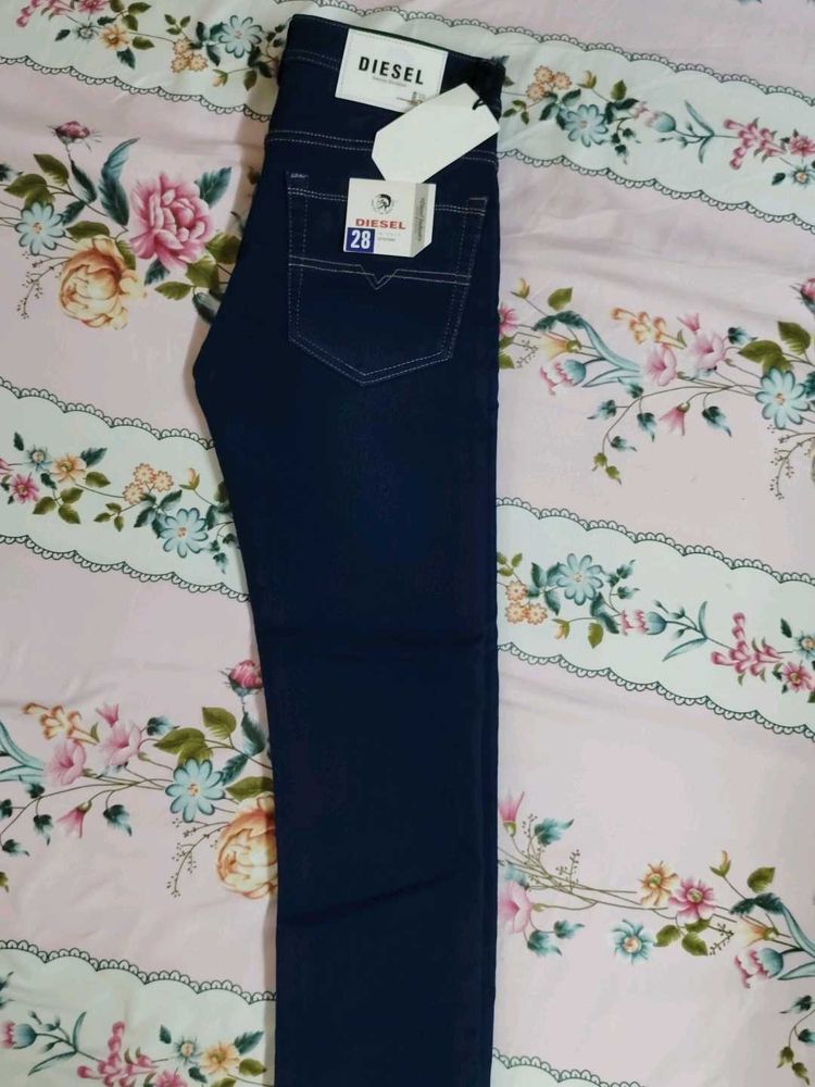 Denim navy blue jeans