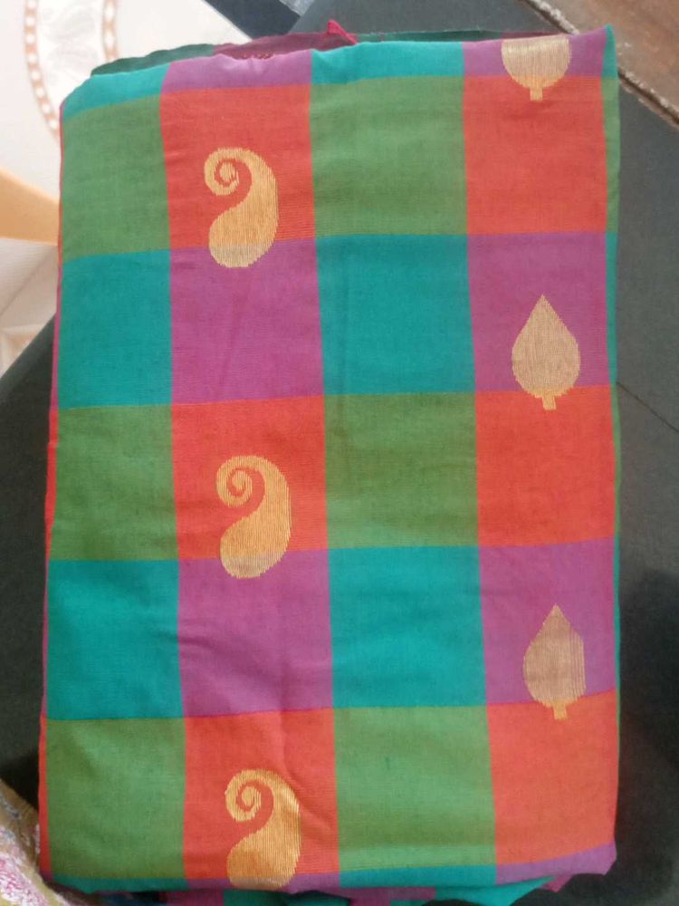Colorful Checked Saree