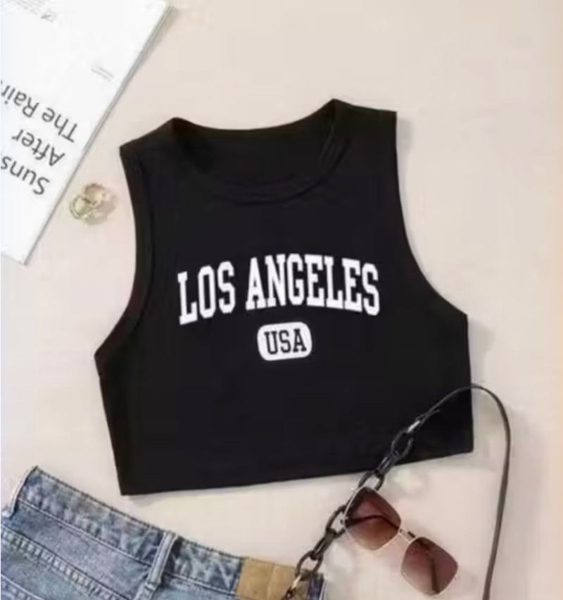 LA Graphic Crop Top