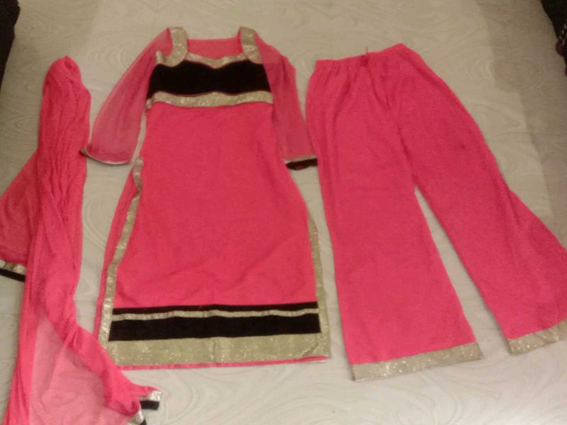 Peach Colour Palazzo Set