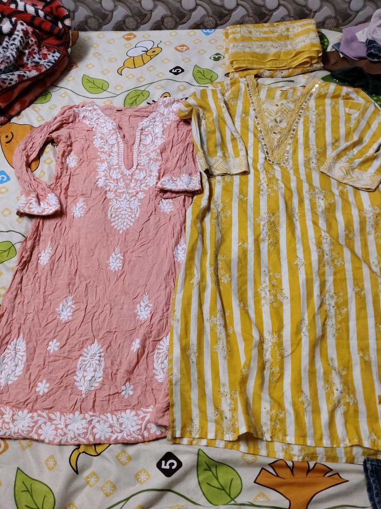 Chikankari Kurtis - Set of Two