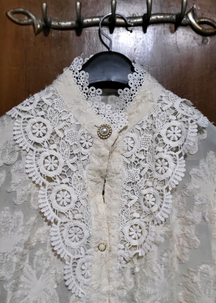 Victorian Style Floral Top