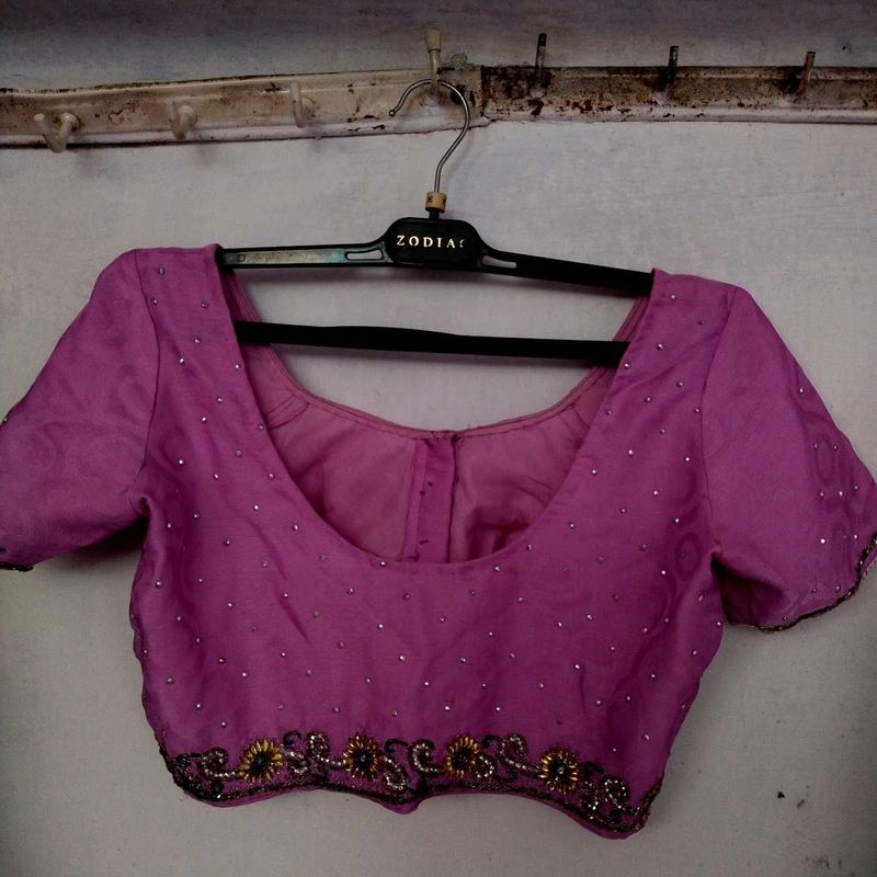 Gorgeous Georgette Embroidery Magenta Saree