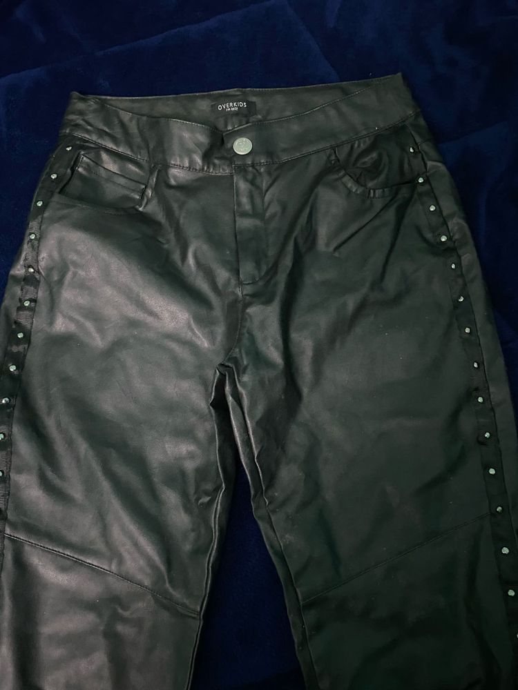 Black leather pants