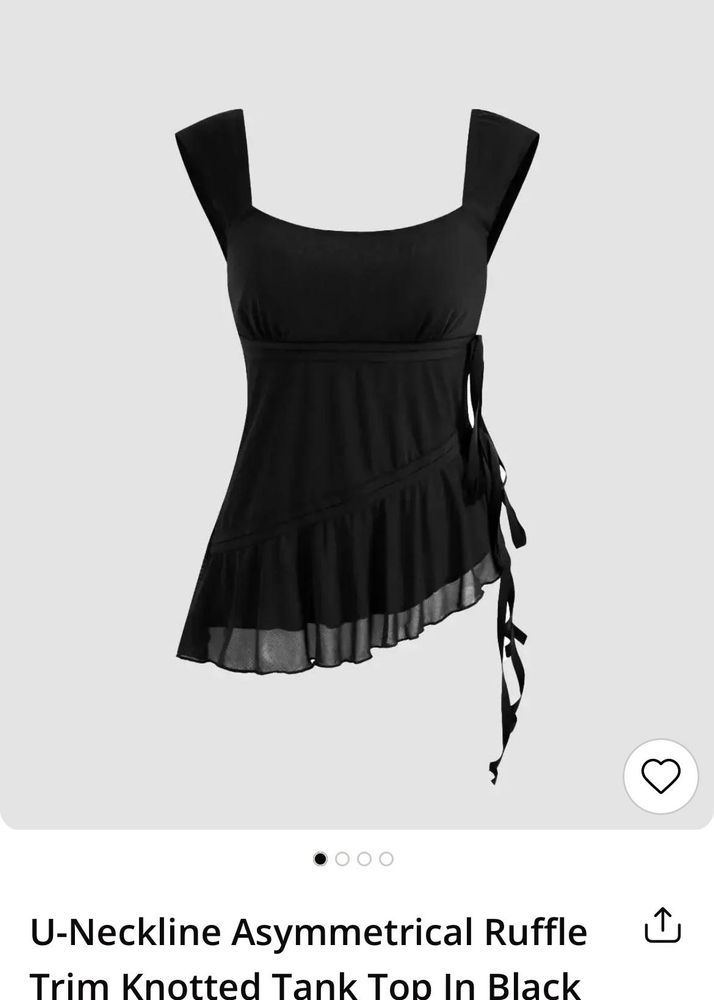 Asymmetrical Ruffle Tank Top