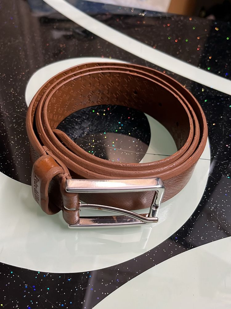 Premium Brown Leather Belt From Spain