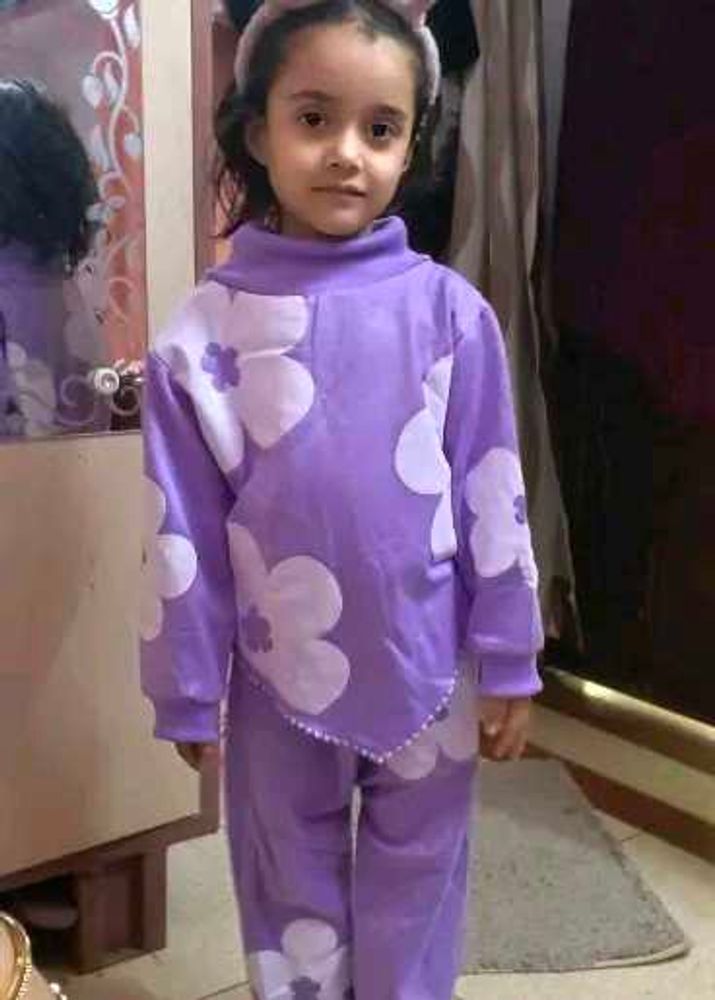 Winter collection Cute Girl's Purple Outfit