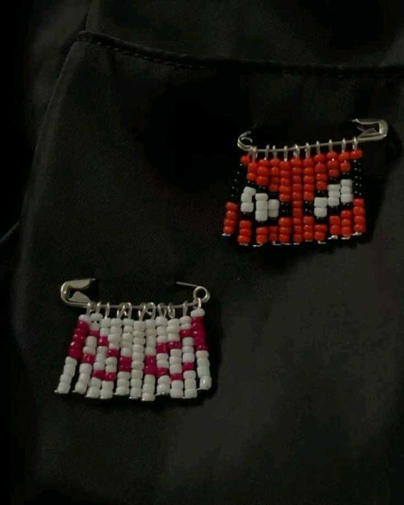 Beaded Safety Pin Charms