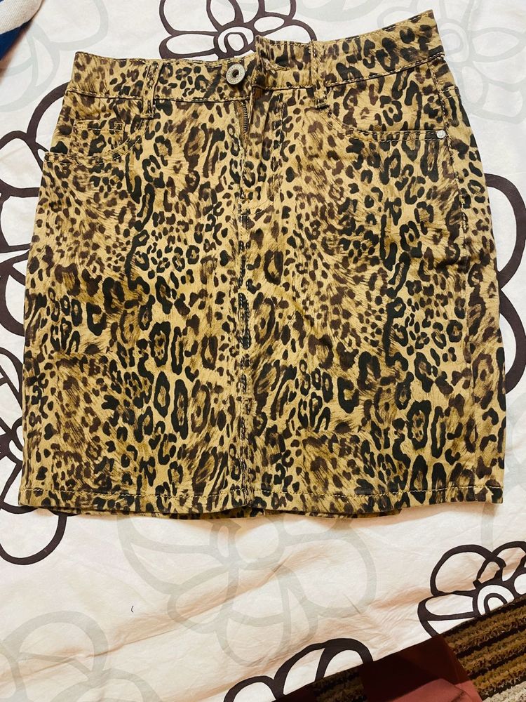 Tiger Print Skirt