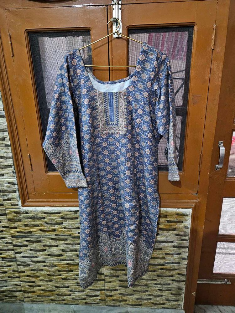 Woollen printed salwar suit xxl size