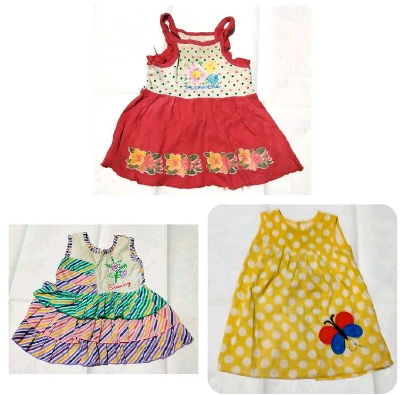 Baby Girl Dresses - Bundle of 3
