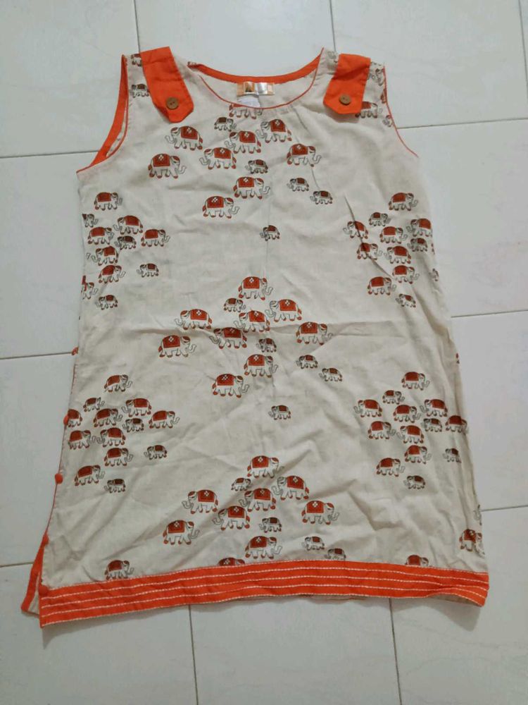 Elephant Print Sleeveless Dress
